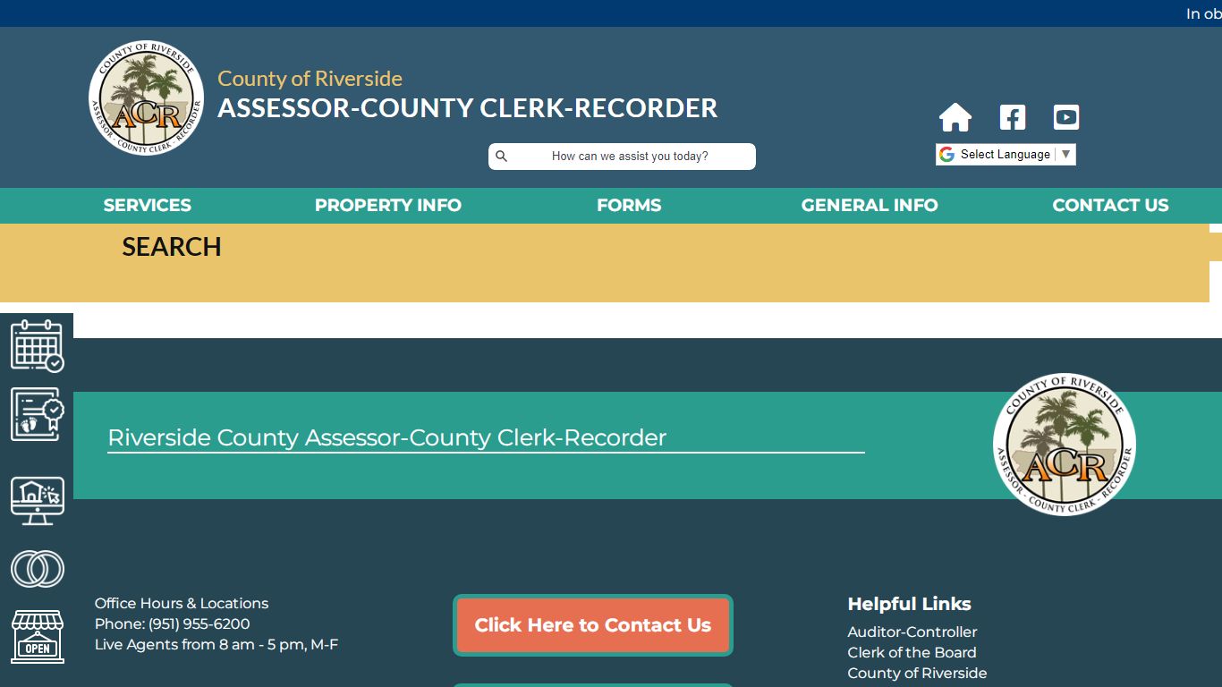 Riverside County Assessor - County Clerk - Recorder - Search